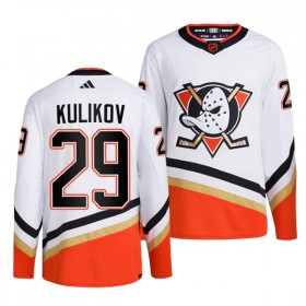 Anaheim Ducks Trikot Dmitry Kulikov 29 Adidas 2022-23 Weiss Reverse Retro 2.0 Authentic - Herren